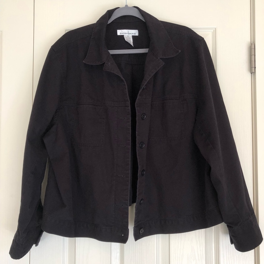 Jones New York Sport Cotton Button Down Jacket